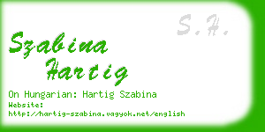 szabina hartig business card